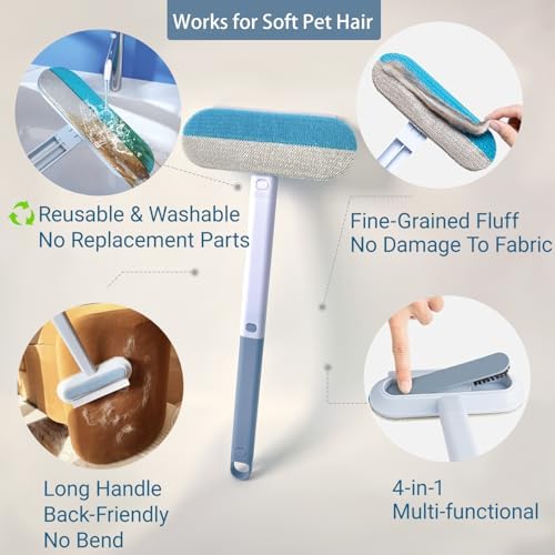 14" Long Handle Pet Hair Remover - Image 4