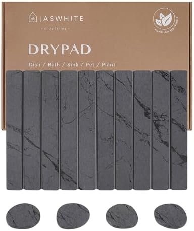 Stone Dish Drying Mat for Kitchen Counter, Large Foldable Marble Quick Dry by Unknown
