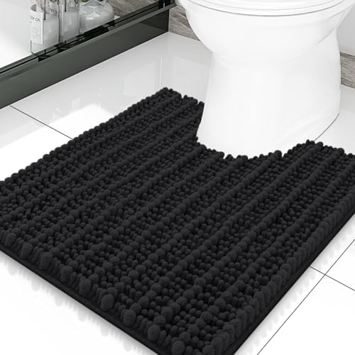 Smiry Bathroom Toilet Rugs U Shaped 20X20, Chenille Bath mats by Smiry