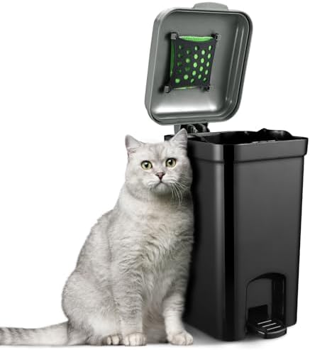 Small Trash Can for Dog Poop Cat Litter Outdoor & Indoor by Mounting+UP