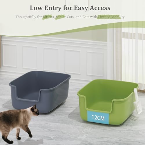 Vealind Large Cat Litter Box High Sides Side Low Entry Litter Box - Image 2