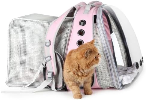 Lollimeow Expandable Bubble Cat Carrier Backpack, Supports up to 16 lbs by Lollimeow
