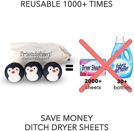 Friendsheep Wool Dryer Balls, Organic Reusable Fabric Softener Alternative - Image 3