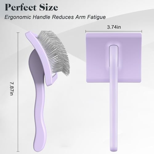 2PCS Slicker Brush for Dogs & Pet Comb, Professional Dog Grooming Brush - Image 6