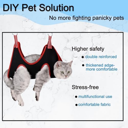Dog Grooming Hammock Harness Breathable Pet Cat Hammock 8.5" - Image 5