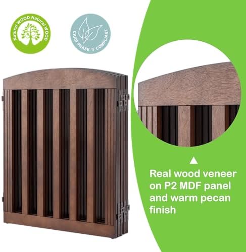 SPIRICH Wooden Freestanding Foldable Dog Gate - Image 6