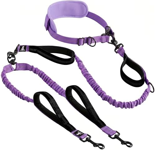 SparklyPets Hands Free Dual Dog Leash, Medium & Large by SparklyPets