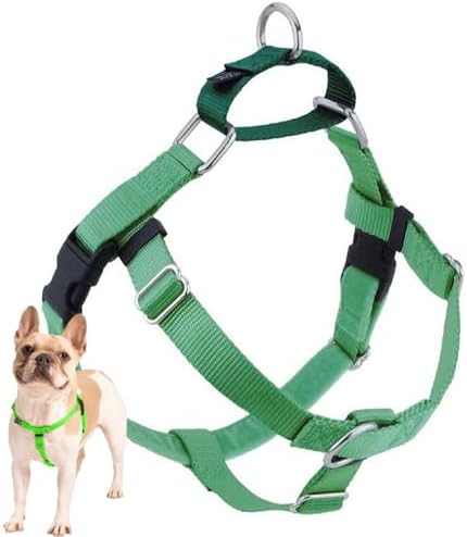 2 Hounds Design Freedom No Pull Dog Harness, 5/8 inch MD, Neon Green by 2HoundsDesign