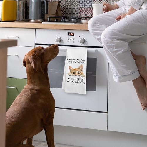 Funny Orange Tabby Cat Kitchen Towels Accessories Decor, Every Meal You Make - Image 5