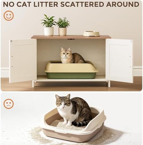 Homhedy 31.5" L Cat Litter Box Enclosure - Image 3
