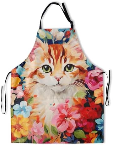 Art Apron with Pocket for Women Men by DZGlobal