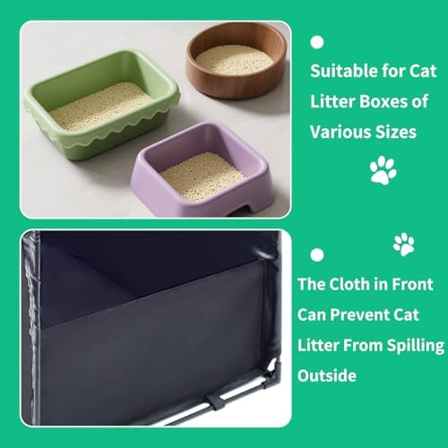 Large Cat Litter Box Enclosure–36.22"x18.50"x16.93"Big Covered Litterbox - Image 6