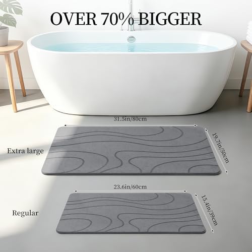 THMINS Extra Large Stone Bath Mat - Image 2