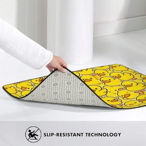 Cute Rubber Ducks Area Rug Non-Slip Soft Microfiber Washable Inside Floor Mats - Image 5