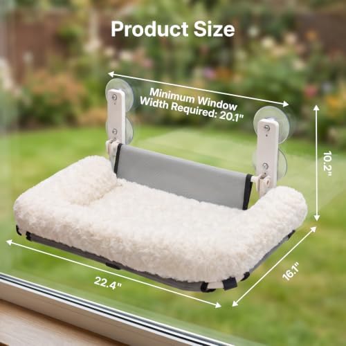 Veehoo Foldable Cat Window Perch, Cat Window Hammock Bed - Image 6
