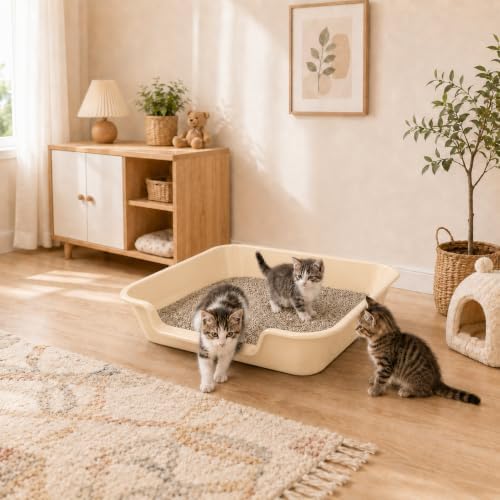 Extra Large Low Entry ABS Cat Litter Box, 2 Pack - Image 5