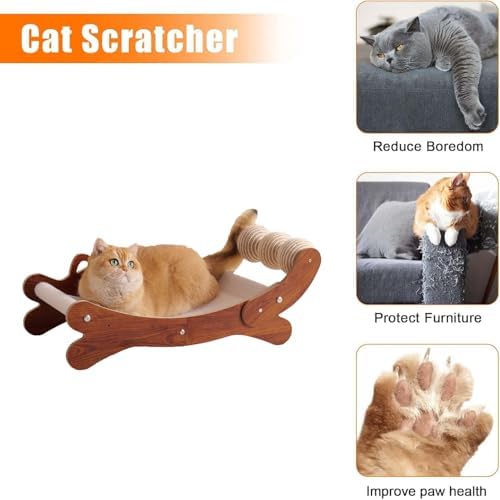 Cat Scratch Pad with Replacement Scratching Felt, Large Cat Scratcher Bed - Image 6