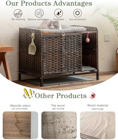 SETVSON Cat Litter Box Enclosure Furniture - Image 3
