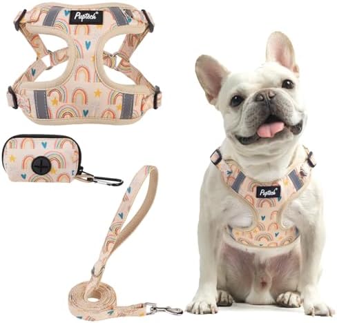 PUPTECK Dog Harness and Leash Set Medium Sized, Step in No Pull Adjustable by PUPTECK