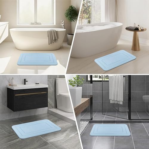 2 Pack Diatomaceous Earth Bath Mat, Stone Shower Mat, Non-Slip Super Absorbent - Image 7