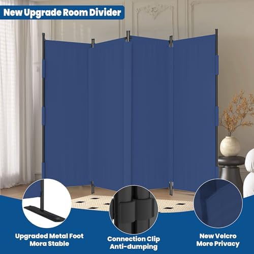 Room Divider, 4 Panel Upgraded 88” Folding Screen Highly Secretive - Image 2