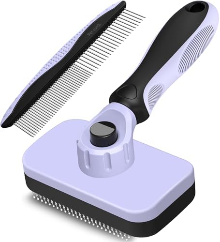 2PCS Self Cleaning Slicker Brush & Dog Comb by Unknown