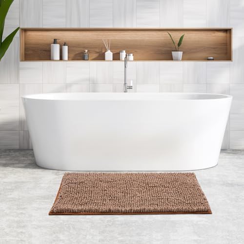 FRESHMINT Chenille Bath Rugs Extra Soft and Absorbent Microfiber Shag Rug - Image 2