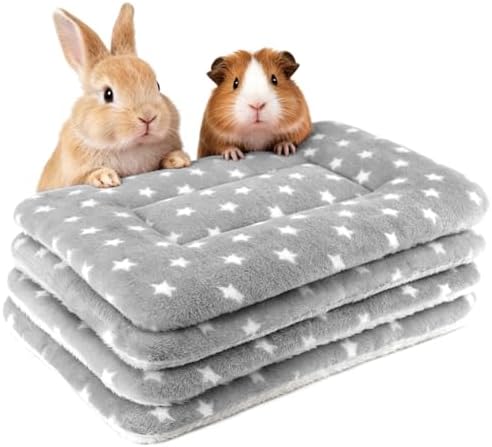 4 Pack Rabbit Bed Mat, Washable Sleeping Pad by HeNdShe
