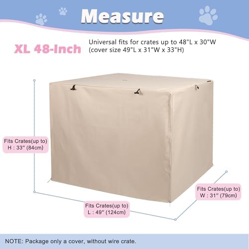 Deblue Dog Crate Cover, Durable Polyester Indoor Pet Kennel Cover - Image 2