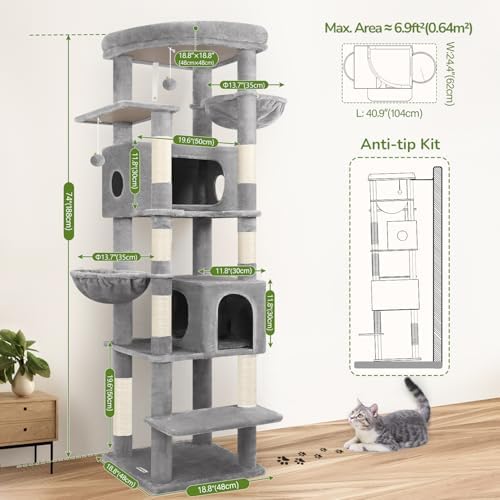 Globlazer 74in Heavy Duty Cat Tree Tower - Image 6