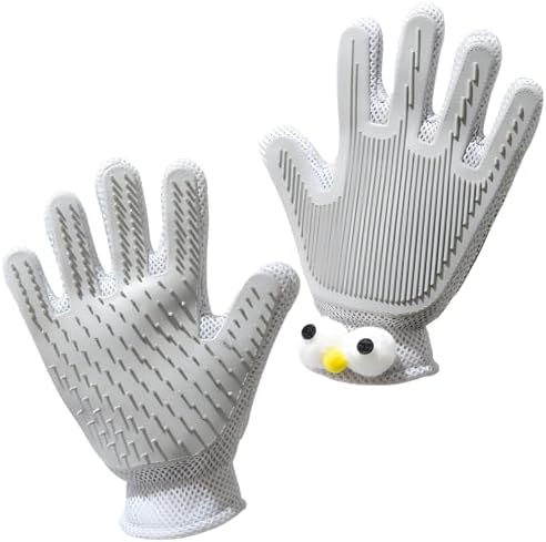 2 in 1 Pet Grooming Gloves by DUFFOBAN