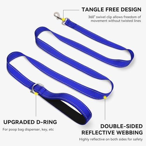 Joytale Reflective Dog Leash for Medium & Large Dogs, 4 FT x 1" - Image 5