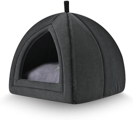 Amazon Basics Cat Cave Bed, 2-in-1 Foldable House by AmazonBasics