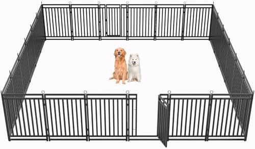 Thickened Outdoor Dog Fence, 24 Panels by Petorldog