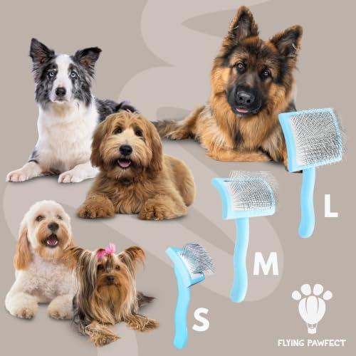 Pet Slicker Brush With Soft Massage Grooming Stainless Steel Pins - Image 6