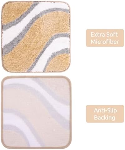 KAMA BRIDAL Microfiber Bath Mat Non-Slip Bathroom Floor Rugs Fast Water - Image 4