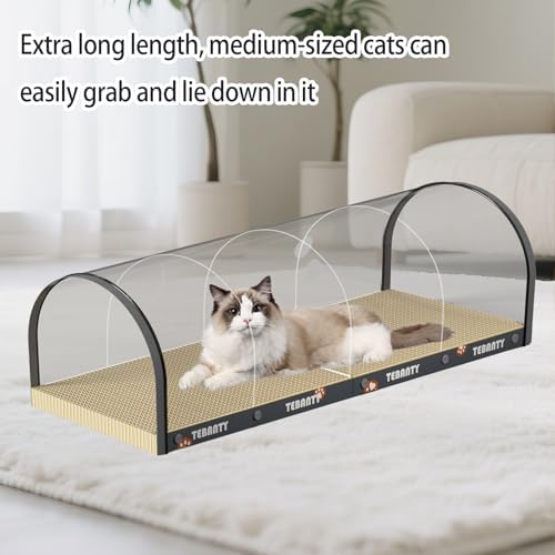 3 Function in 1 Cardboard Cat Scratcher Board, 31.5 in Cat Scratcher House - Image 7