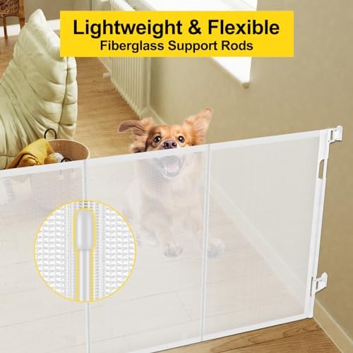 Reinforced 42" Tall x 100" Extra Wide Retractable Baby Gates - Image 3