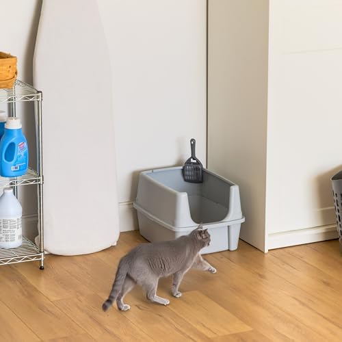 IRIS USA High Sided Cat Litter Box, Scatter Shield - Image 4