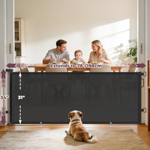 78" Retractable Extra Wide Baby Gates - Image 2