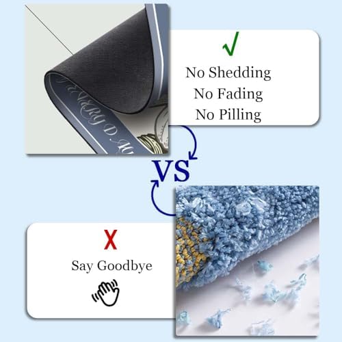 Deep Purple Gold Marble, Super Absorbent Quick-Drying Bathroom Mat Rug - Image 4