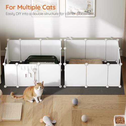 HOOBRO 2 Pack Cat Litter Box Enclosure Splash Guard - Image 3