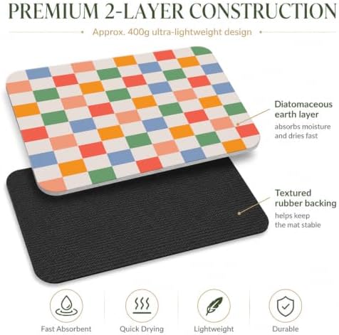 Natural Diatomaceous Earth Bath Mat, Ultra Thin Quick Dry Floor Rug - Image 6