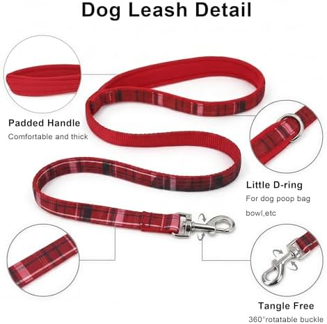 AIITLE Step in Dog Harness and Leash Set Plaid Adjustable - Image 7
