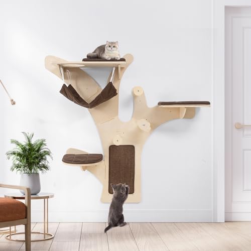 Tangkula Cat Wall Shelves, 4-Layer Wall-Mounted Cat Tree by TANGKULA
