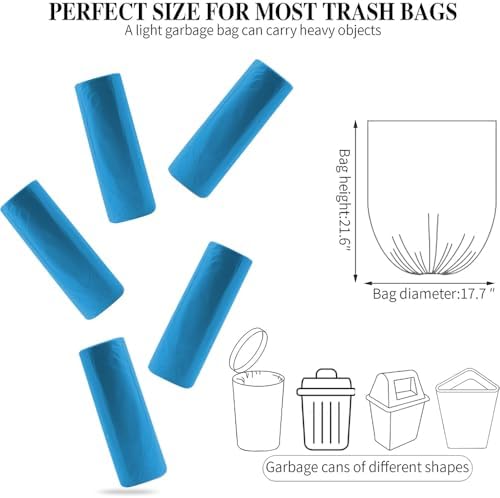 5 Rolls Small Trash Garbage Bags, 4 Gallon 200 Counts - Image 3