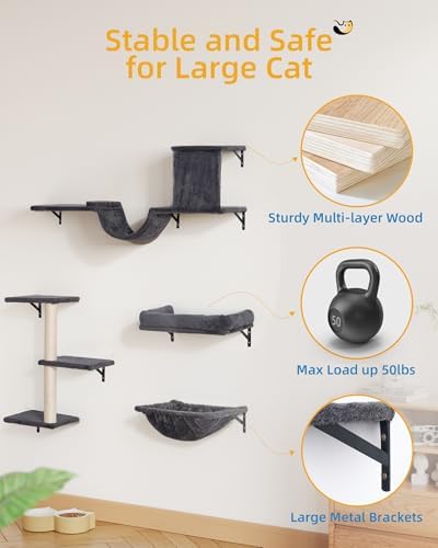 Aechonow Heavy Duty Cat Wall Shelves - Image 6