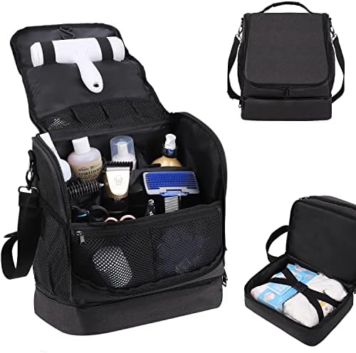 Dog&Cat Grooming Supplies Bag, Adjustable Compartments Grooming Bag by TEFGTER
