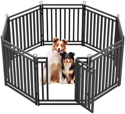 Thickened Outdoor Dog Fence, 8 Panels by Petorldog