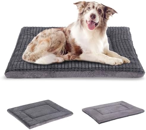 BVAGSS Reversible Dog Crate Pad, Memory Foam Pet Bed Mat, Soft Warm Machine by BVAGSS